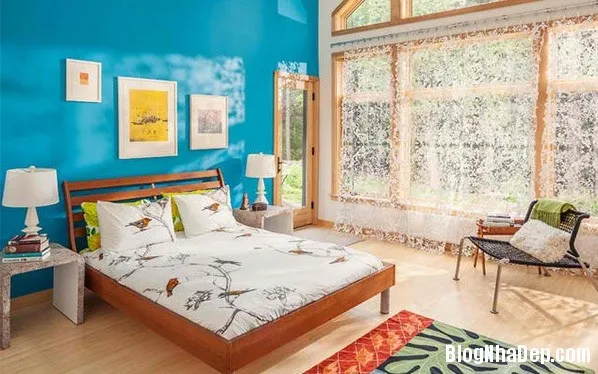 Trang trí phòng ngủ tuyệt đẹp với sắc xanh blue